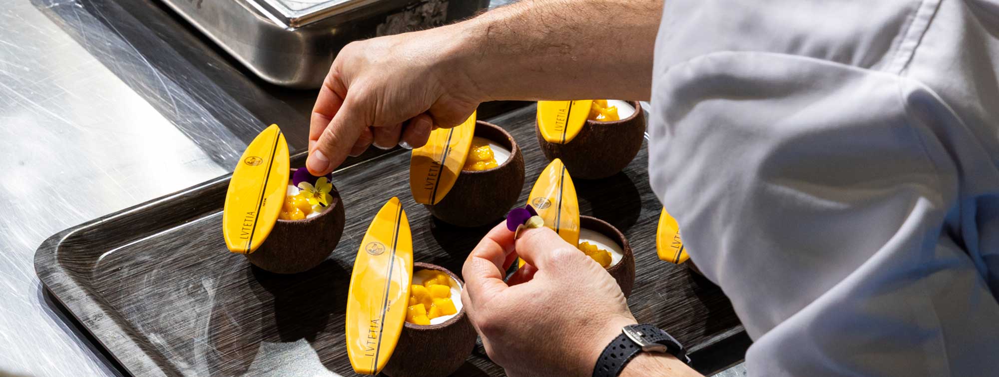Pastry made at the Salon du Chocolat during the Pastry Show.