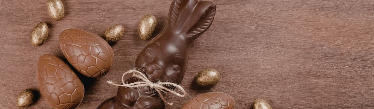 Chocolat et lapin de Pâques.