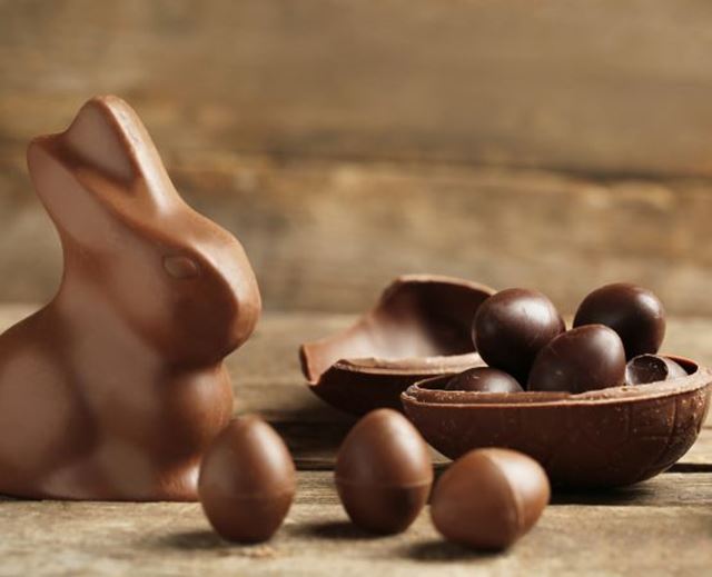 Lapin en chocolat pour Pâques.