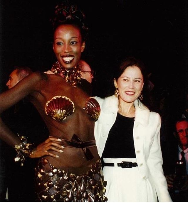 Première robe en chocolat lors du première salon en 1995.