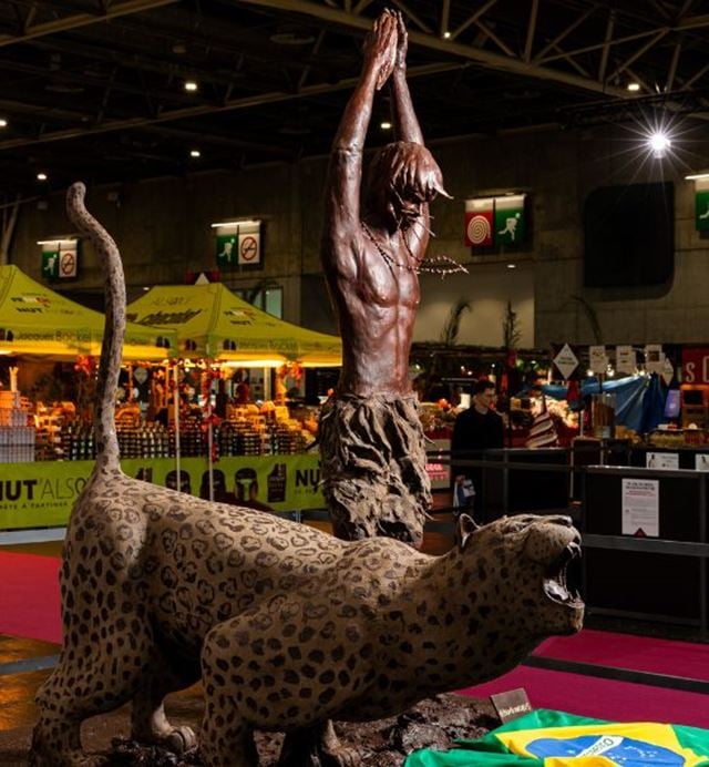 Monumental chocolate sculptures created by Brazil