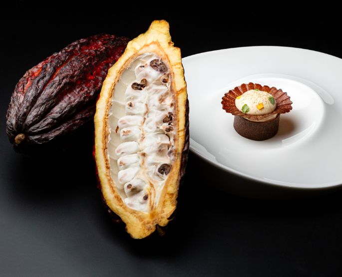 Pâtisserie au chocolat mise en avant par le Salon du Chocolat de Paris