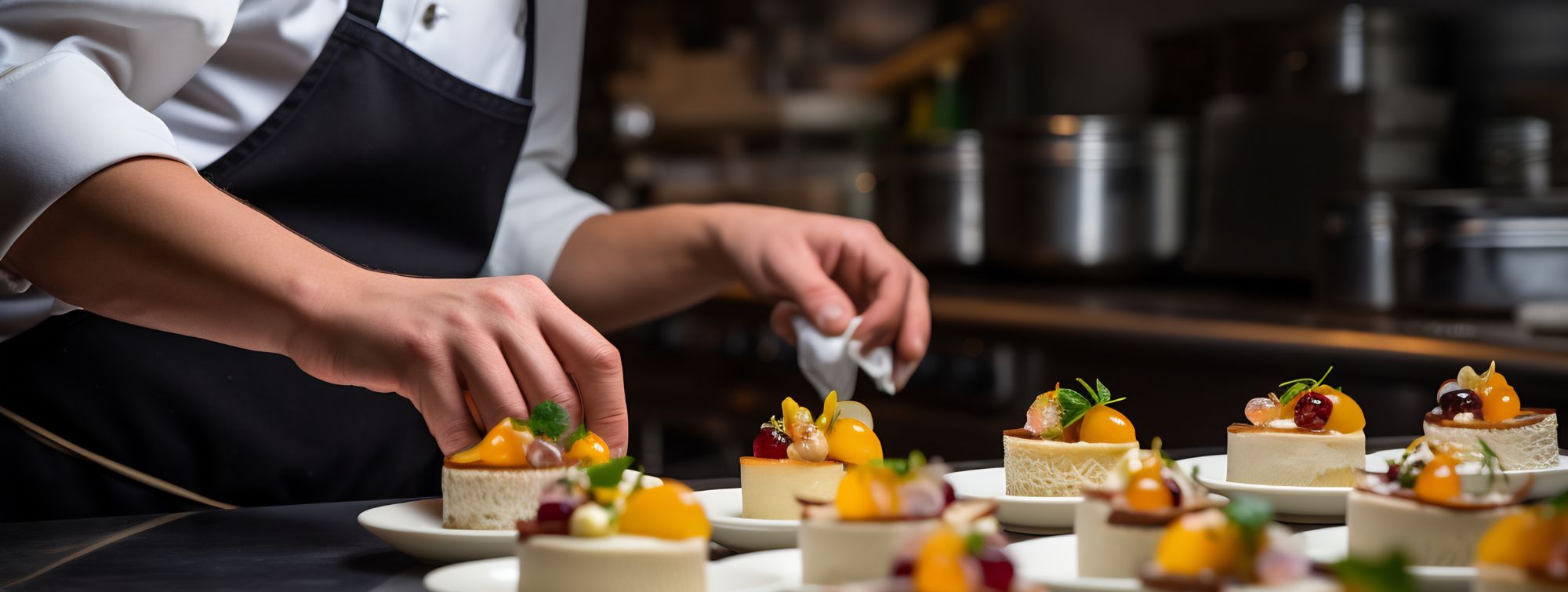 Chef preparing his pastries