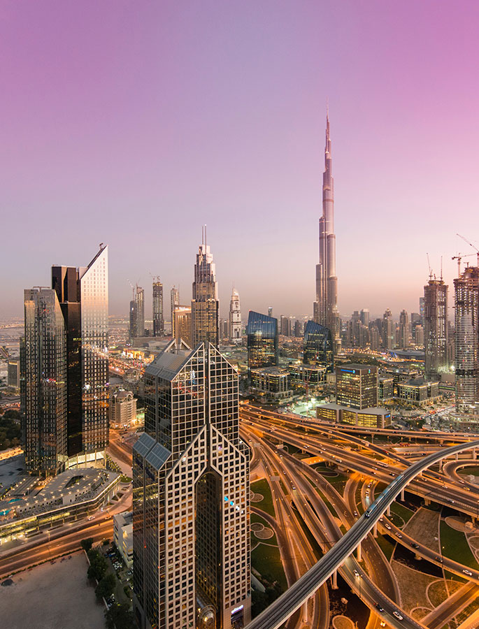 Photo of the city of Dubai.